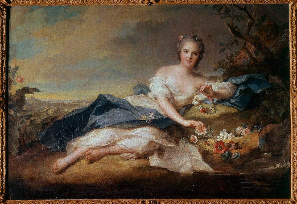 A francia Madame Henriette (1727-1752) portréja Flore-ban, XV. Lajos lánya Jean Marc (Jean-Marc) Nattier (1685-1766) festménye 1742 V 0,96x1,51 m alkotó: Jean Marc Nattier
