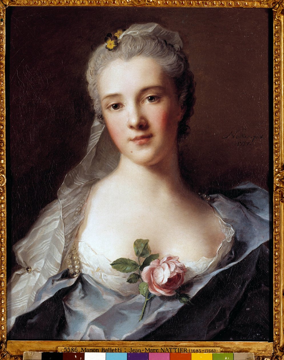 Manon Balletti (1740-1776), Jean Francois Blondel (1705-1774) építész feleségének portréja Jean Marc (Jean-Marc) Nattier (1685-1766) festménye alkotó: Jean Marc Nattier