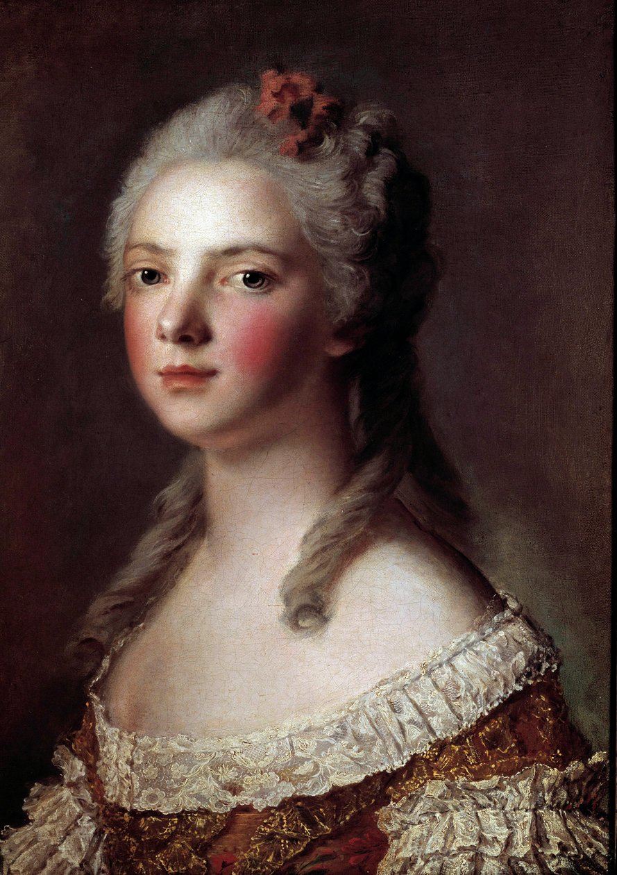 A francia Marie Adelaide portréja, Madame Adelaide (1732-1799) XV. Lajos lánya Jean Marc (Jean-Marc) Nattier (1685-1766) festménye 1750 V 0,54x0,42 m alkotó: Jean Marc Nattier
