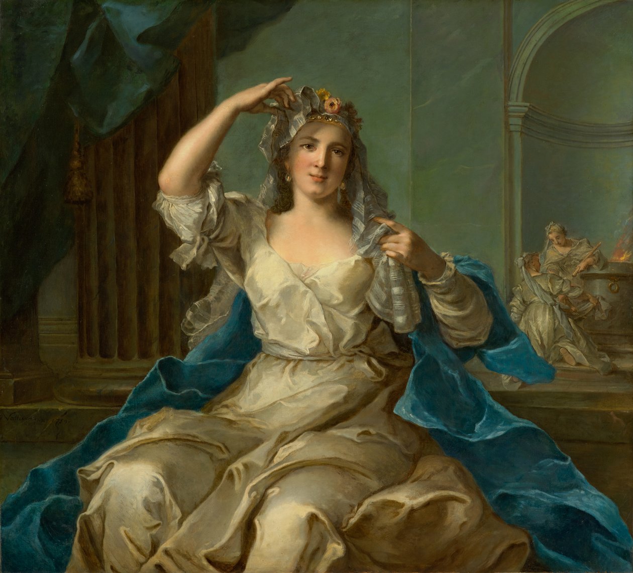 Portré egy hölgyről, mint Vesta Szűzről, 1759 alkotó: Jean Marc Nattier