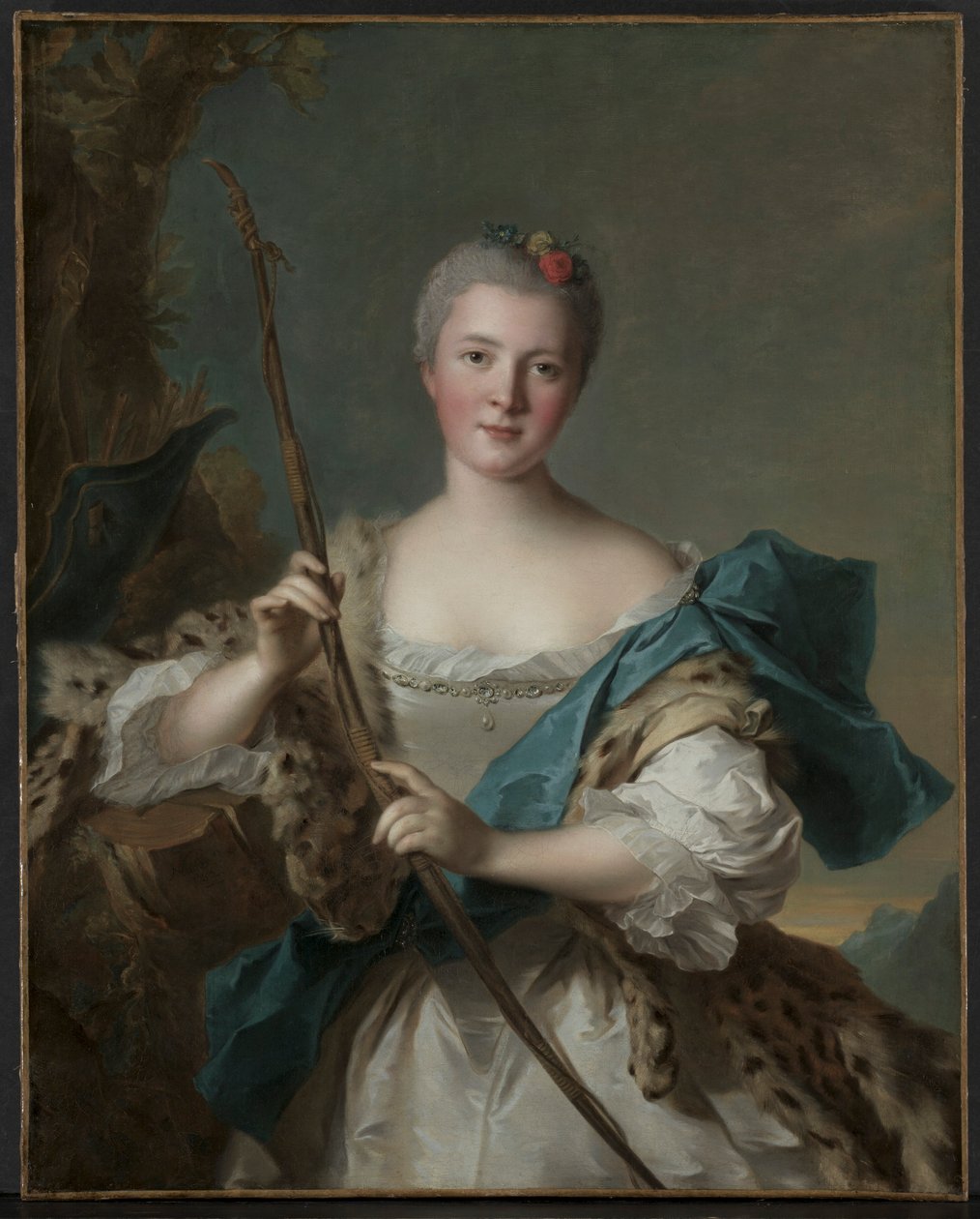 Egy nő portréja, mint Diana, 1752. alkotó: Jean Marc Nattier
