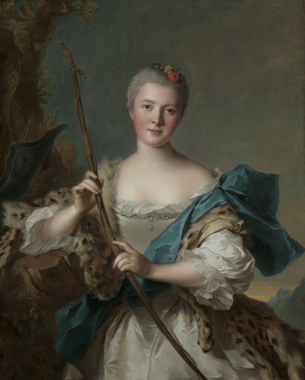 Egy nő portréja, mint Diana, 1752 alkotó: Jean Marc Nattier