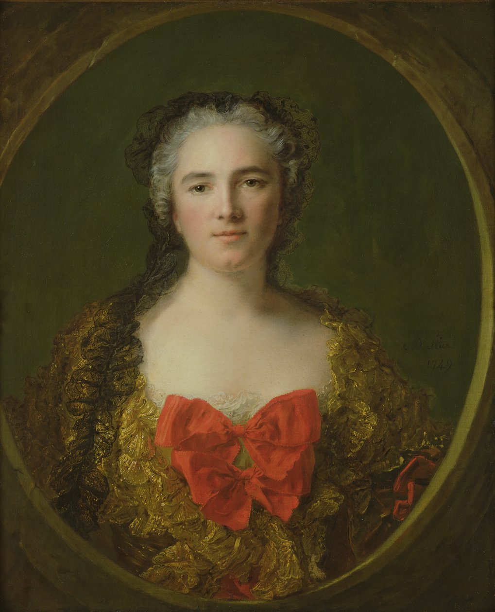 A portré feltehetően Louise-Elisabeth de La Chastre, de Dreux-Breze márquise, 1749 alkotó: Jean Marc Nattier