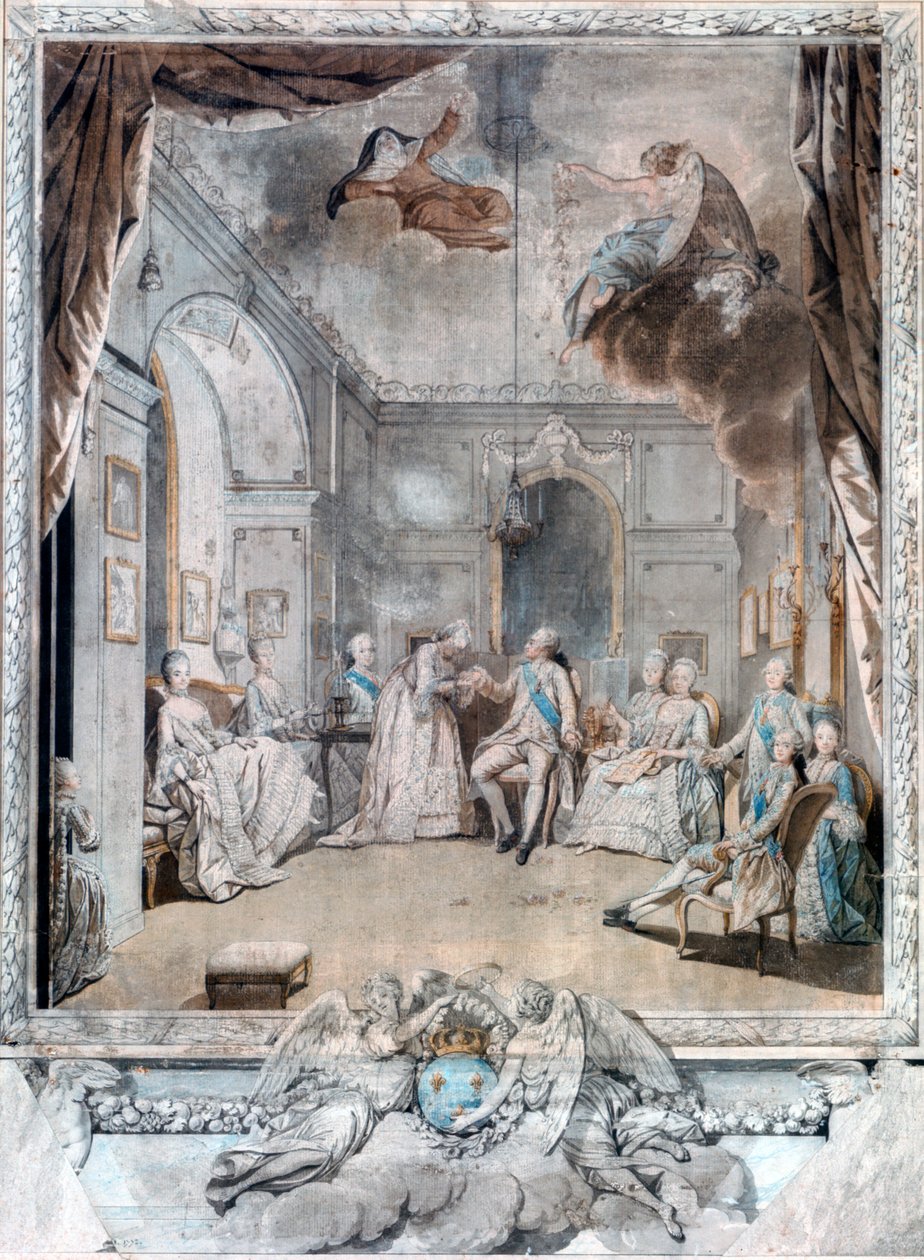 Louise asszony búcsúzik fiától, 1772 alkotó: Jean Michel the Younger Moreau