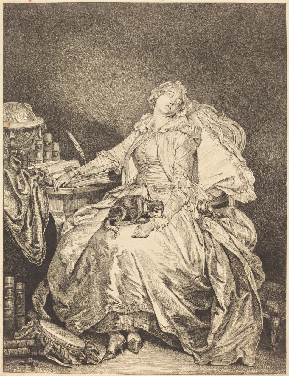 Az alvás filozófiája alkotó: Jean Michel Moreau after Jean Baptiste Greuze