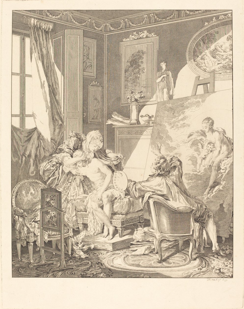 Az őszinte modell alkotó: Jean Michel Moreau after Pierre Antoine Baudouin