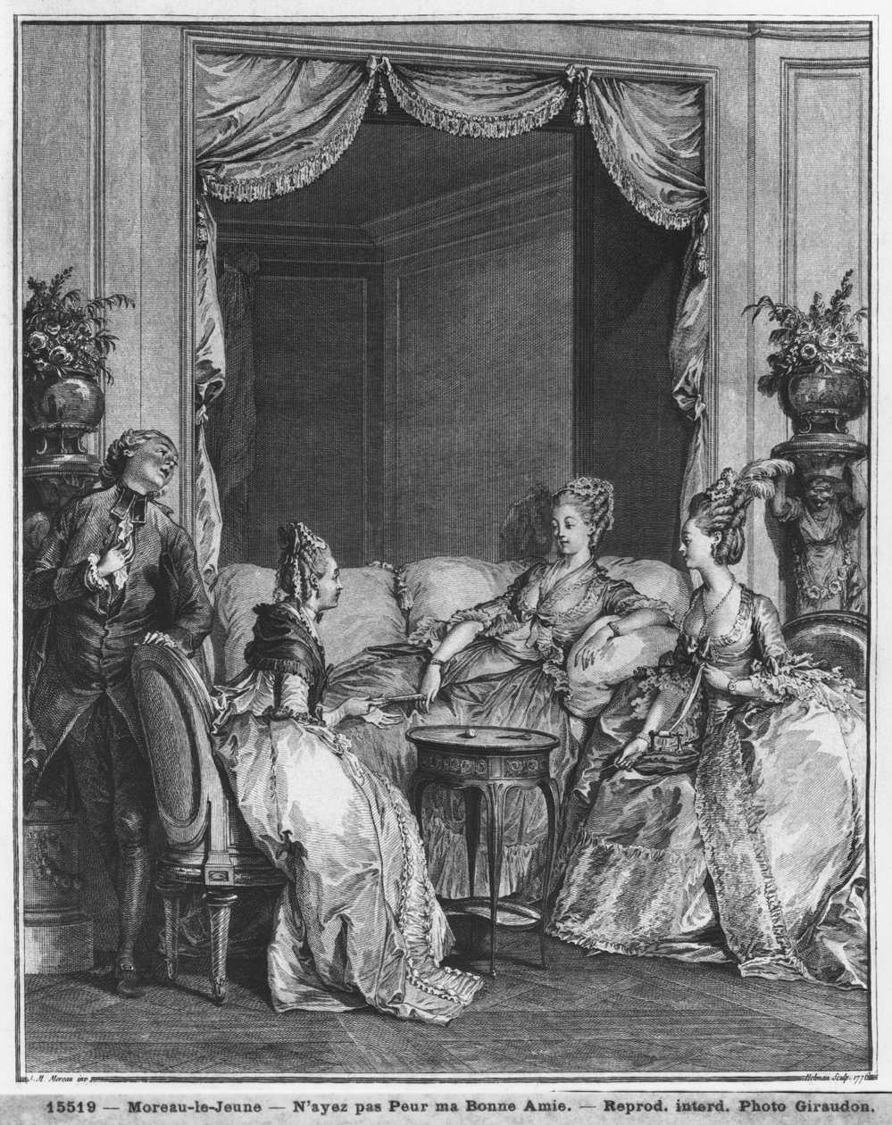 Ne félj, jó barátom, metszett: Isidore Stanislas Helman (1749-1809) 1776 alkotó: Jean Michel the Younger Moreau