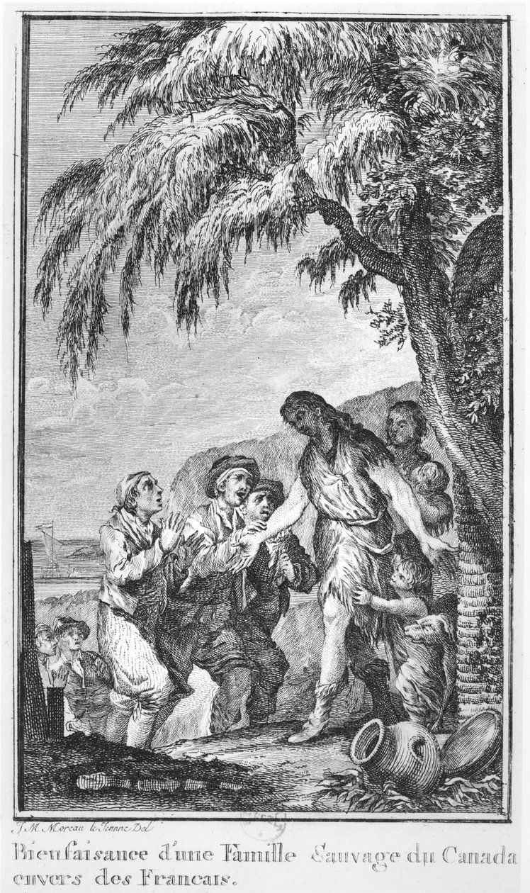 Illusztráció Guillaume Raynal abbé (1713-96) „A két India filozófiai és politikai története” című művéből alkotó: Jean Michel the Younger Moreau