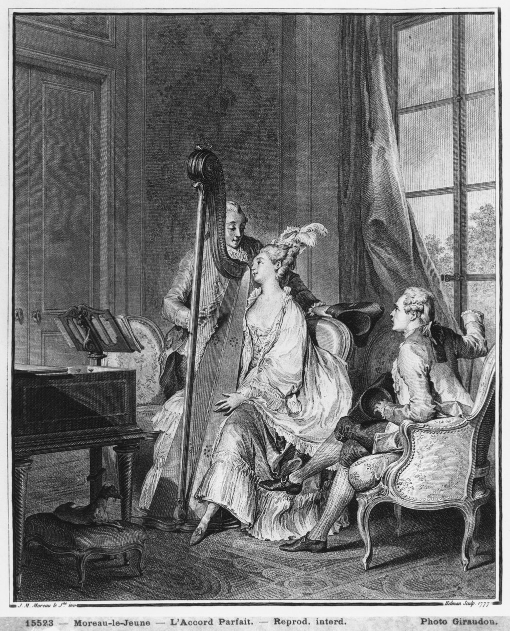 A tökéletes akkord, vésette Isidore Stanislas Helman (1749-1809) 1777 alkotó: Jean Michel the Younger Moreau
