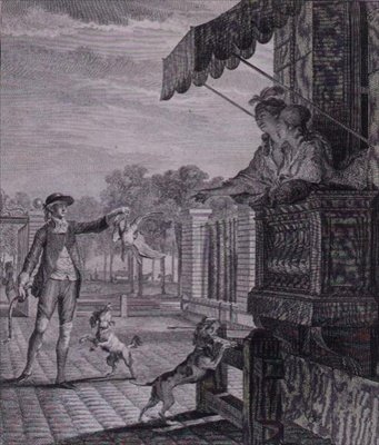 A sikeres fogadás, Camligue metszete (1785) alkotó: Jean Michel the Younger (after) Moreau