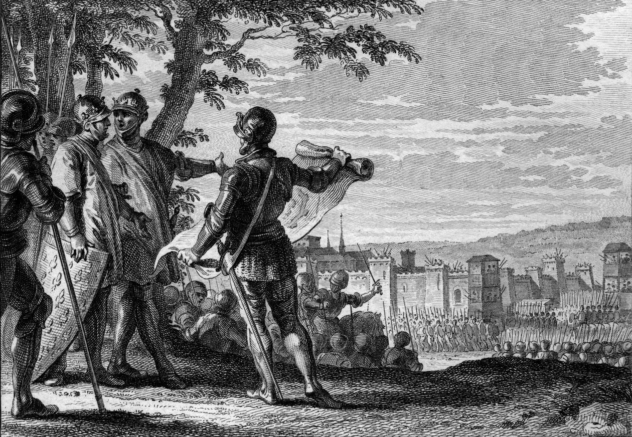 III. Lajos király (863-882) és II. Károly király (867-884) Bécs városát ostromolja, 883. Jean Michel Moreau metsze, dit Moreau le Jeune (1741-1814) alkotó: Jean Michel the Younger Moreau