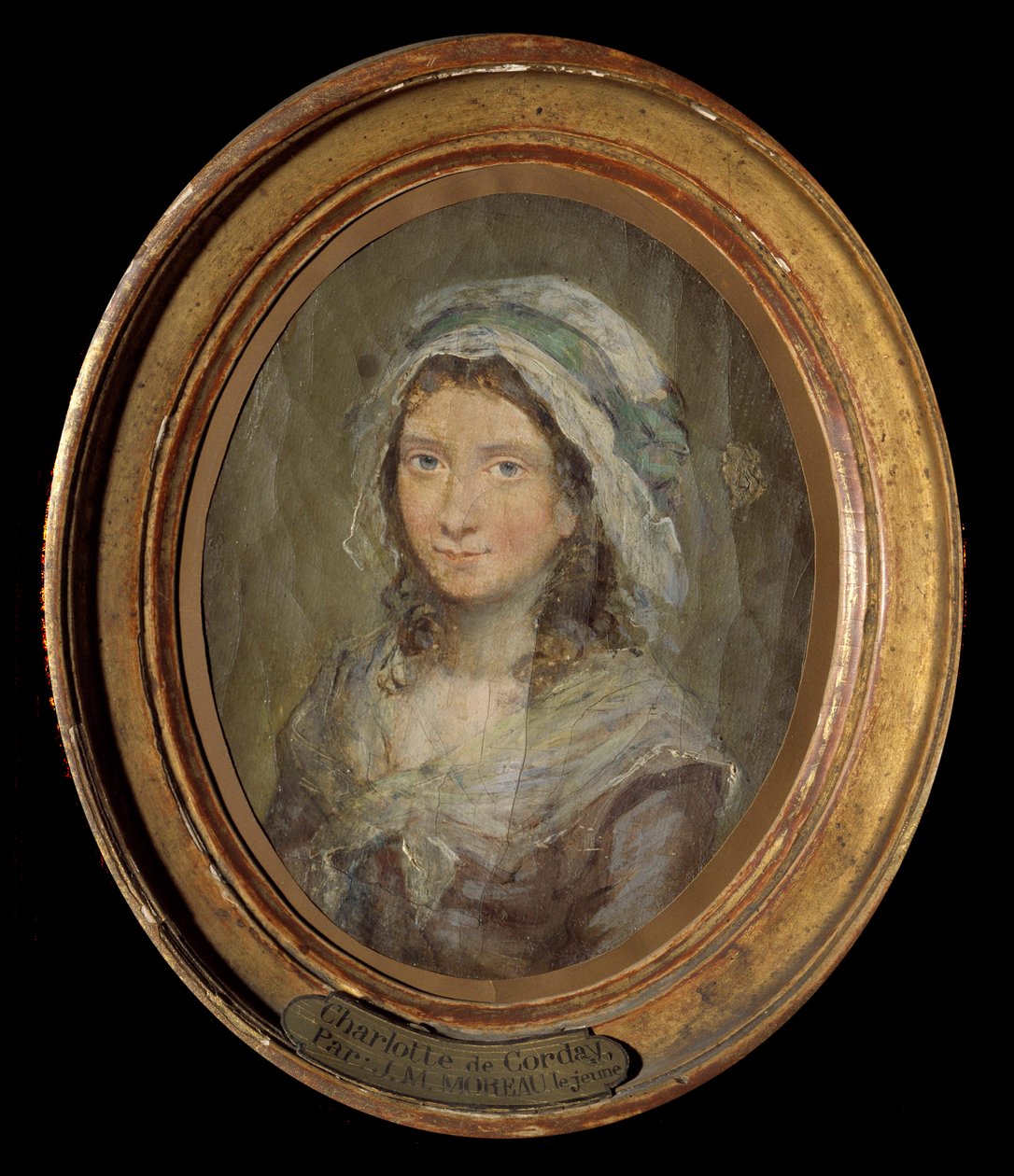 Charlotte Corday (1768-1793) portréja Moreau Le Jeune (1741-1814) festménye 1793. alkotó: Jean Michel the Younger Moreau