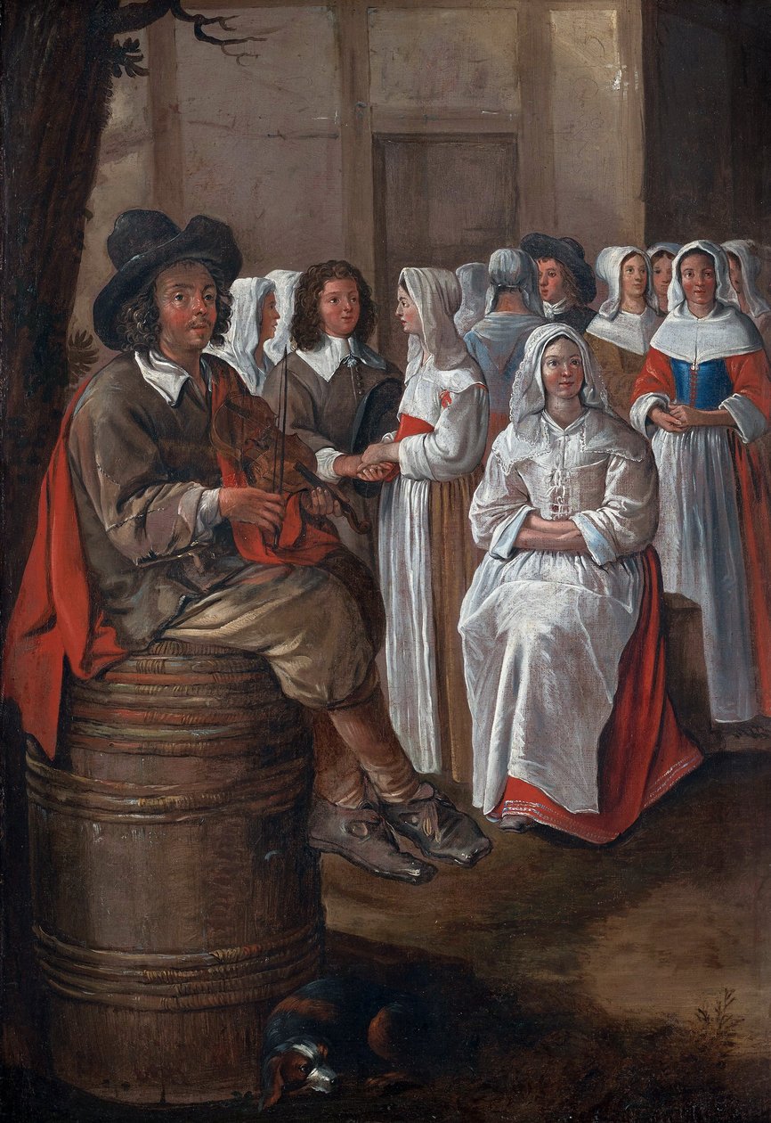 Esküvői jelenet: Michelin, Jean (1623-1695). Olaj, vászon, méret: 76x52, , Magángyűjtemény alkotó: Jean Michelin
