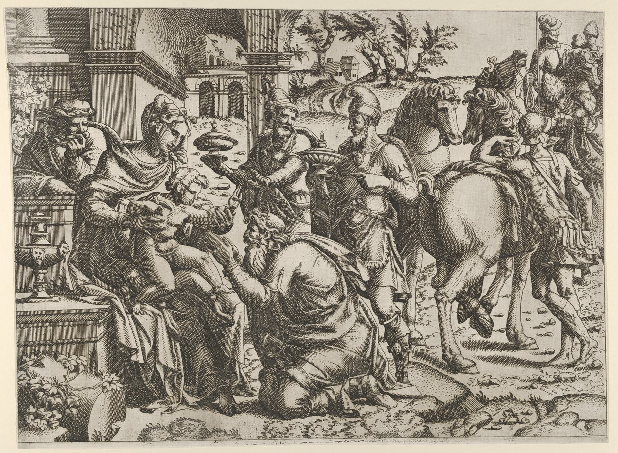 A mágusok imádása, kb. 1545. alkotó: Jean Mignon