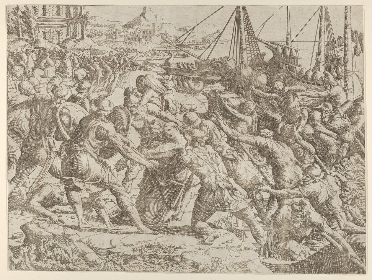 Heléna elrablása, 1535-55. alkotó: Jean Mignon