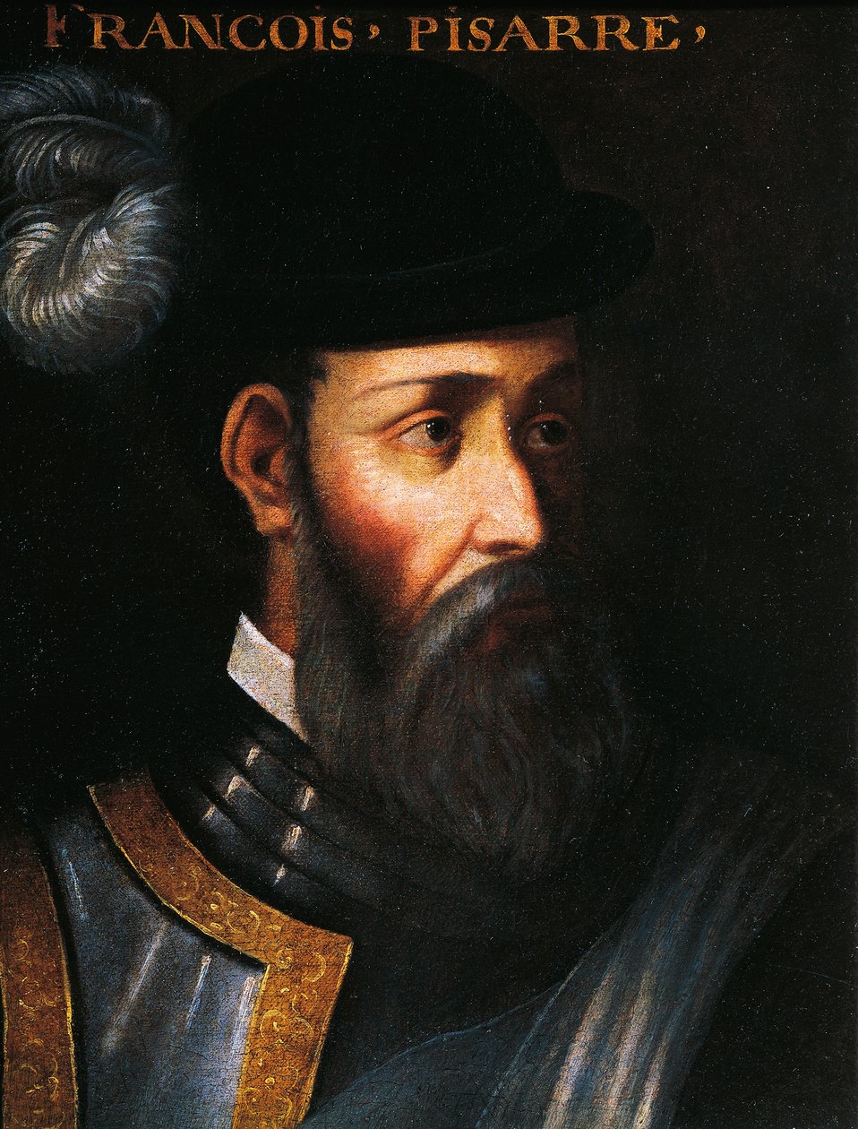 Francisco Pizarro portréja (Trujillo, Spanyolország alkotó: Jean Monier or Mosnier