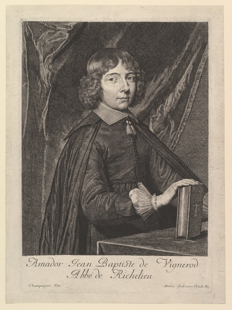 Amador Jean-Baptiste de Vignerod, Richelieu apát. alkotó: Jean Morin