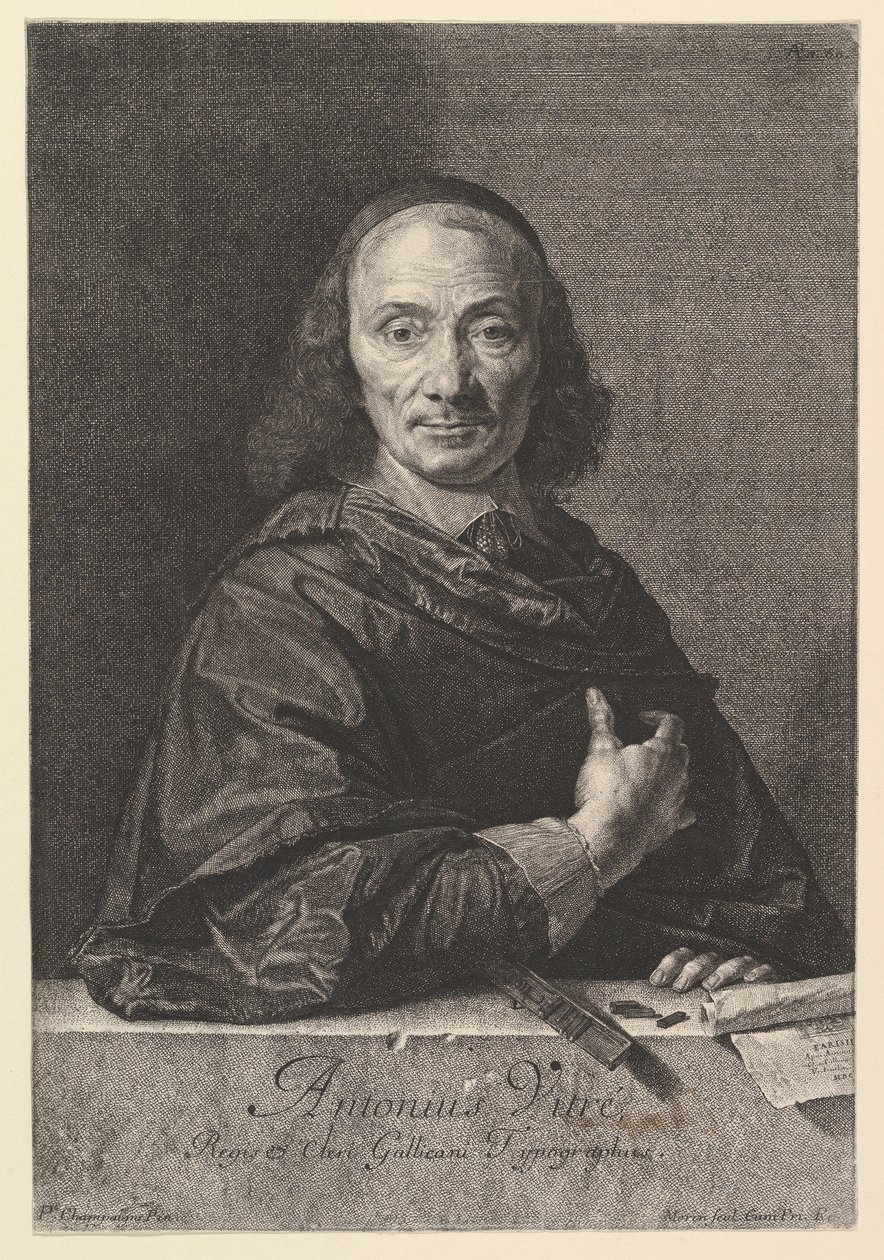 Antoine Vitre, a király tipográfusa. alkotó: Jean Morin