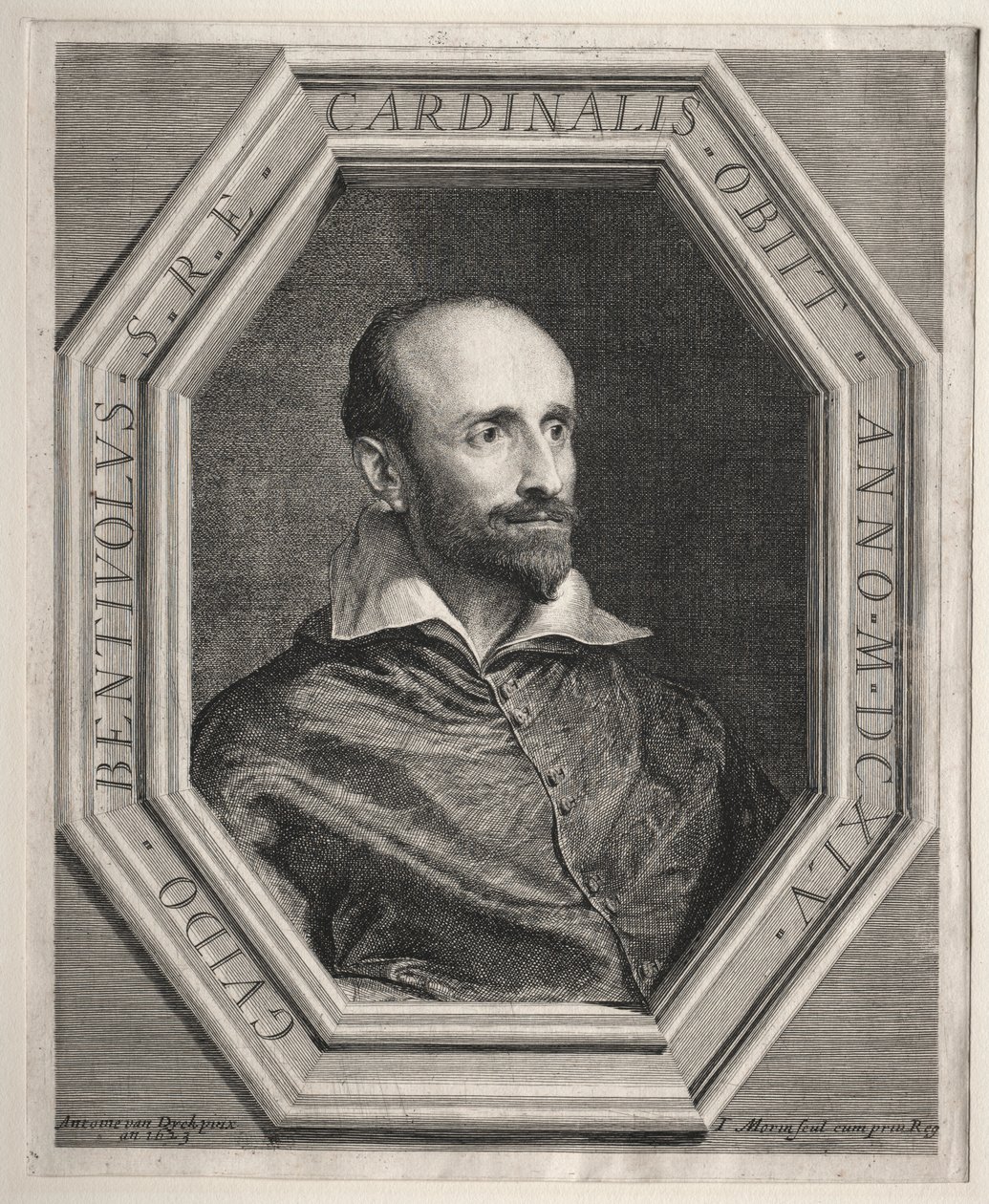 Guido Bentivoglio bíboros, pápai nuncius XIII. Lajos udvarában alkotó: Jean Morin