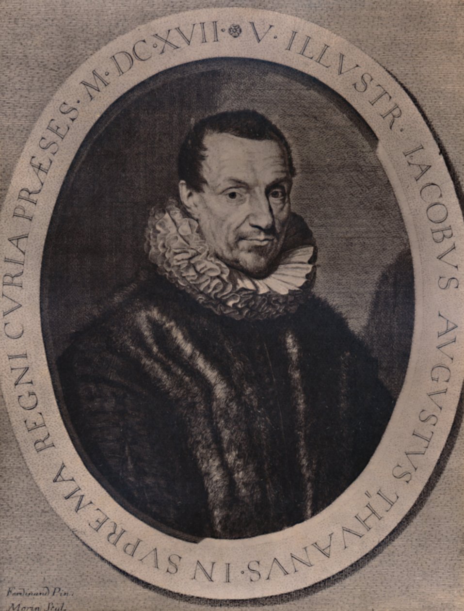 Jacques Auguste de Thou francia történész és könyvgyűjtő, 17. század 1894 alkotó: Jean Morin