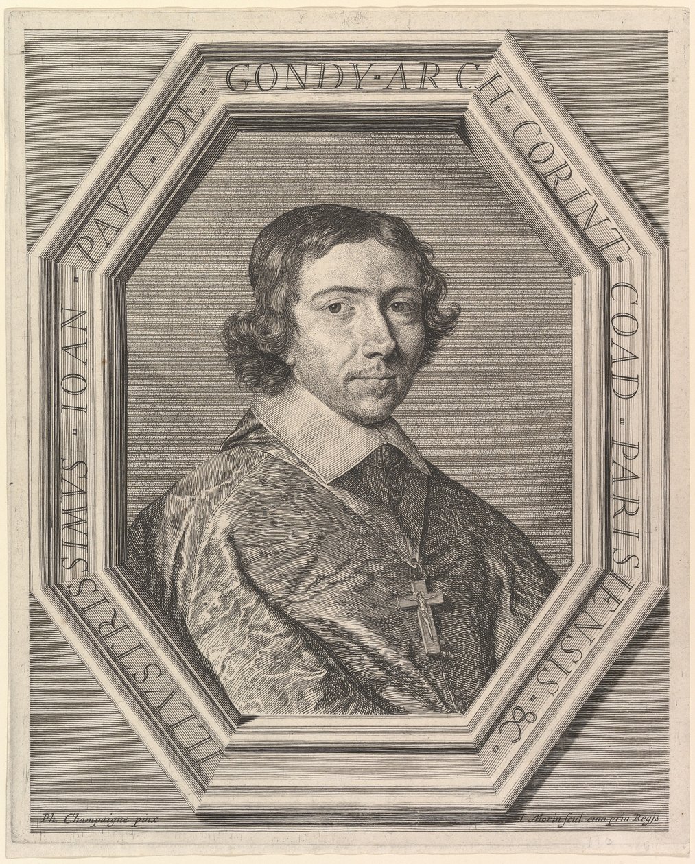 Jean-Francois-Paul de Gondy, Párizs érseke koadjutora, Retz leendő bíborosa. alkotó: Jean Morin