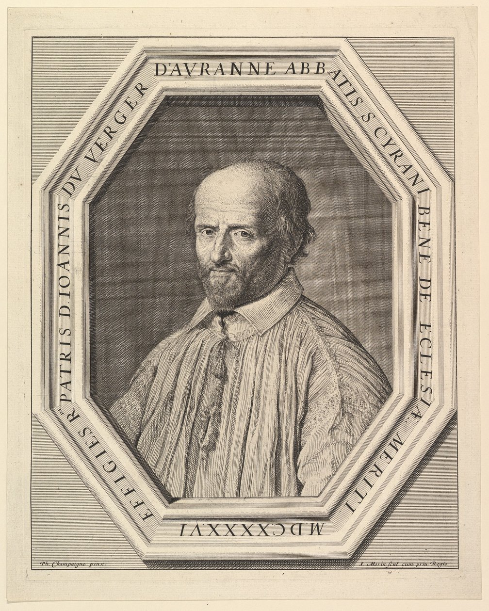 Jean Duvergier de Hauranne, Saint-Cyran apátja. alkotó: Jean Morin