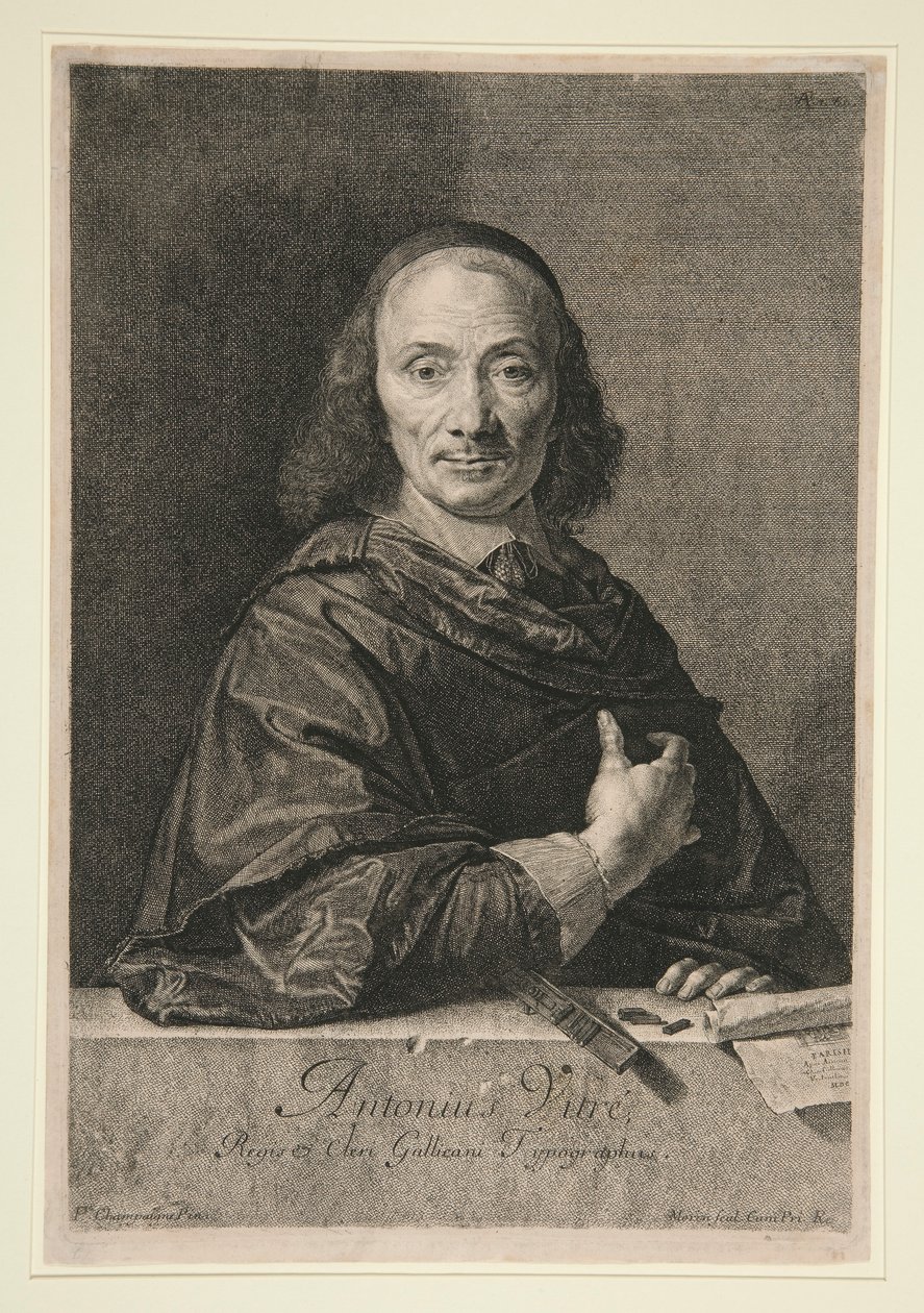 Antonius Vitre portréja alkotó: Jean Morin