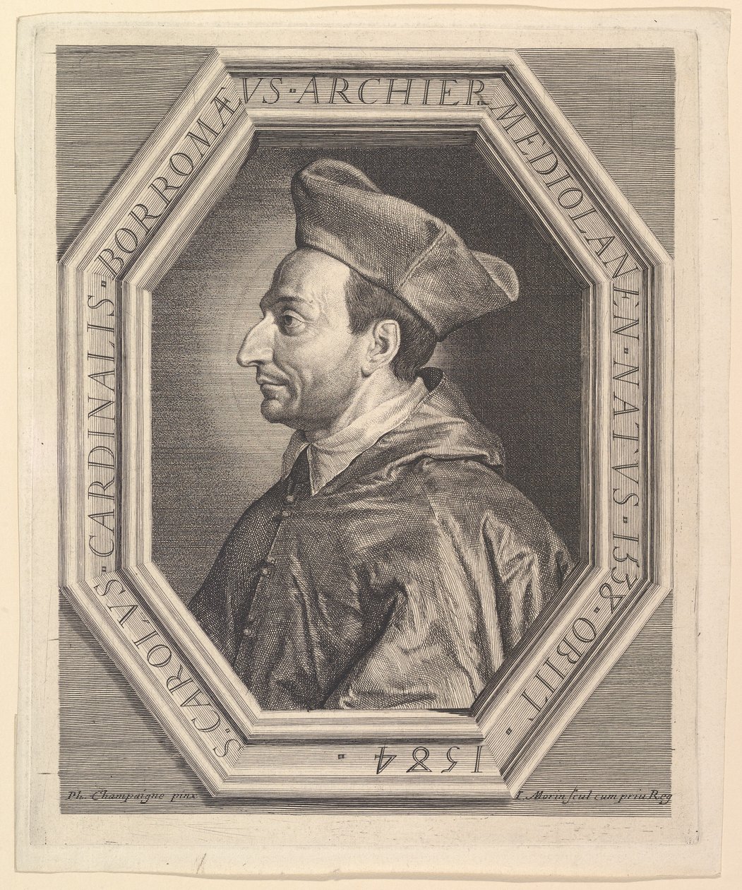 Borromeo Szent Károly bíboros és milánói érsek. alkotó: Jean Morin