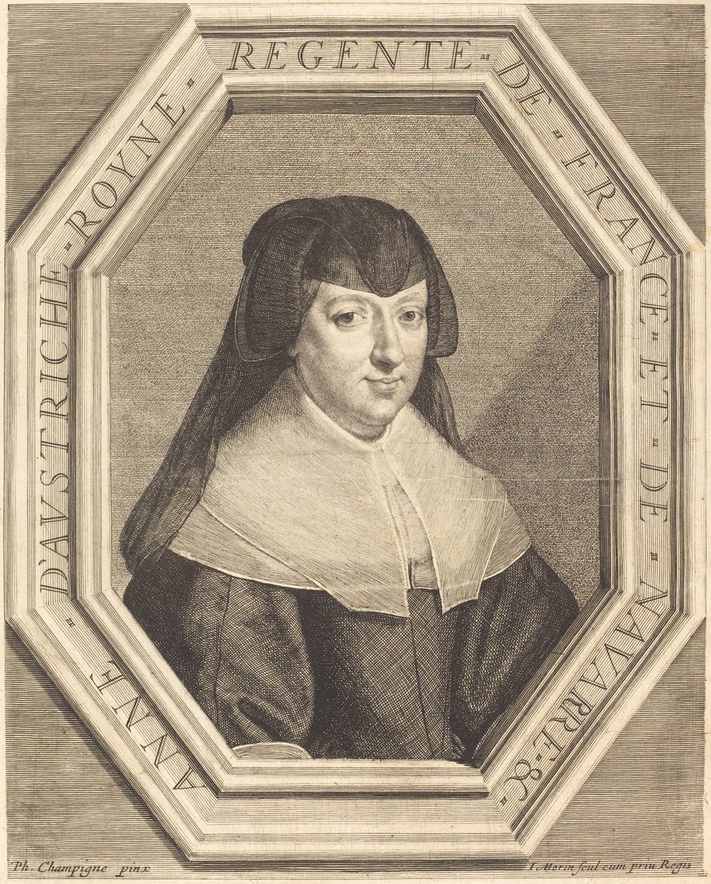 Ausztria Anna alkotó: Jean Morin after Philippe de Champaigne