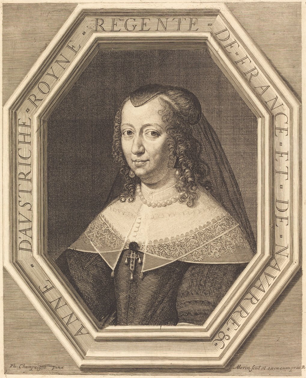 Ausztria Anna alkotó: Jean Morin after Philippe de Champaigne
