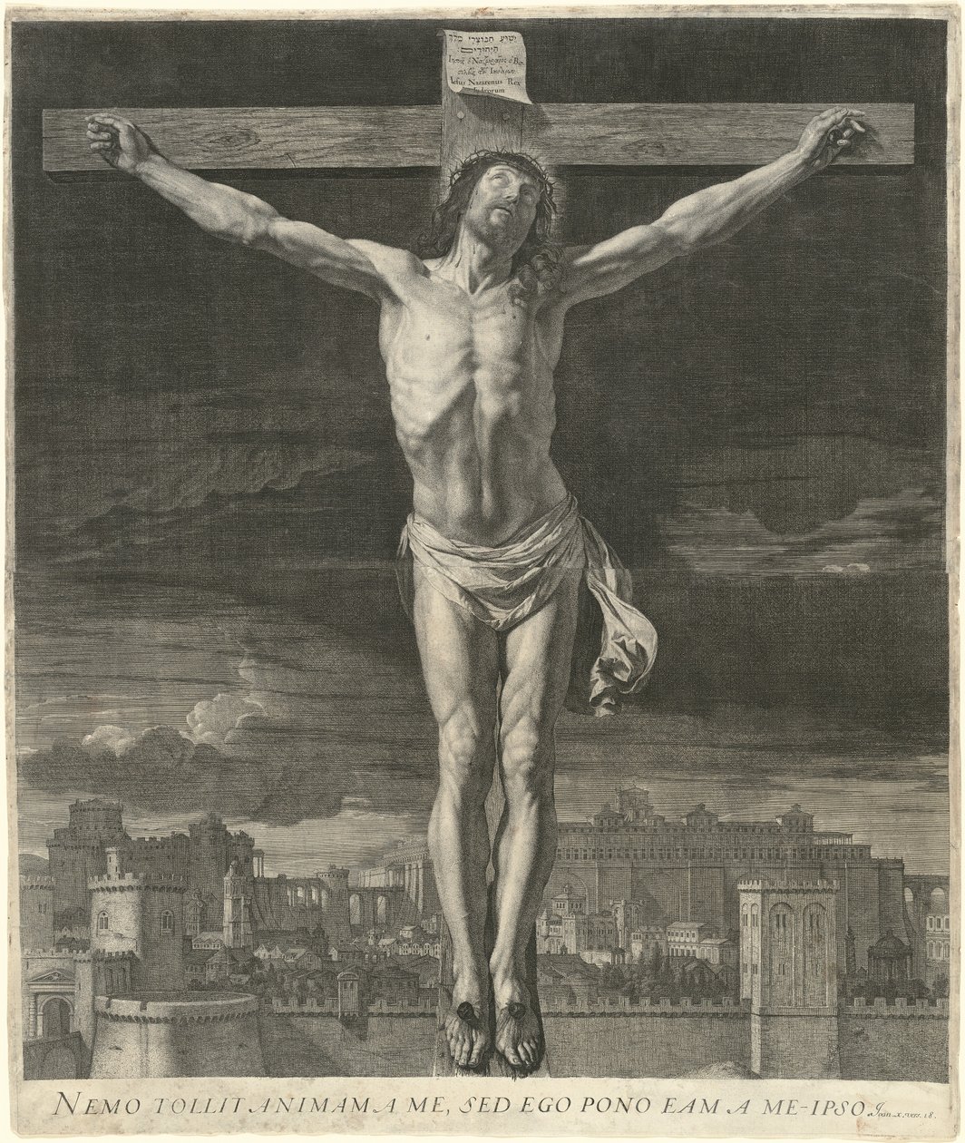 Krisztus haldoklik a kereszten alkotó: Jean Morin, after Philippe de Champaigne