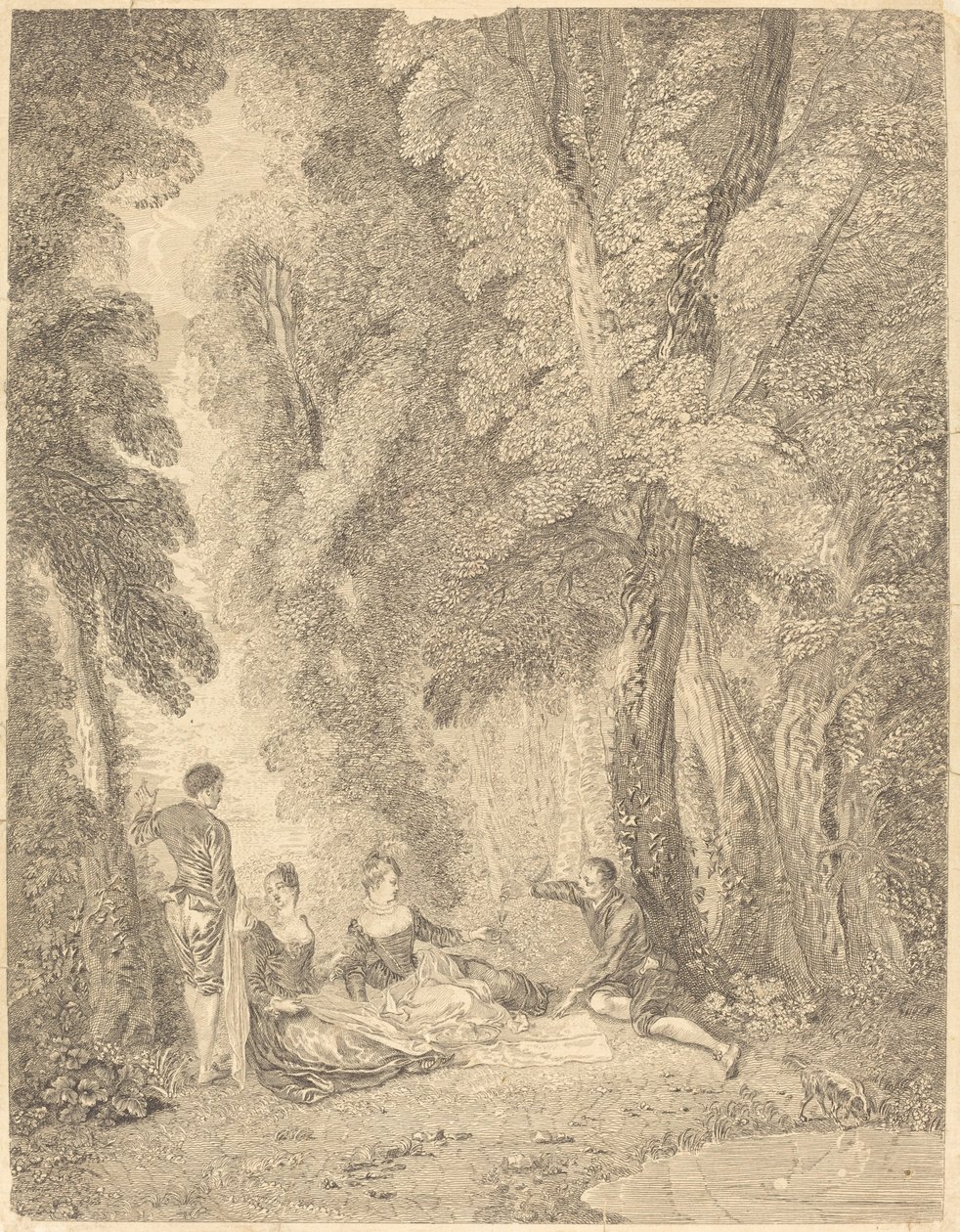 A koalíció alkotó: Jean Moyreau after Antoine Watteau