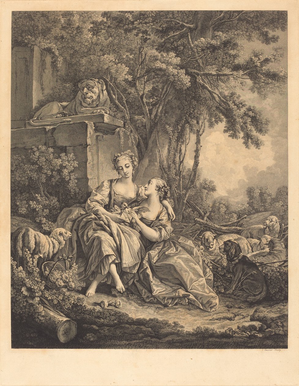 A két bizalmas alkotó: Jean Ouvrier after François Boucher