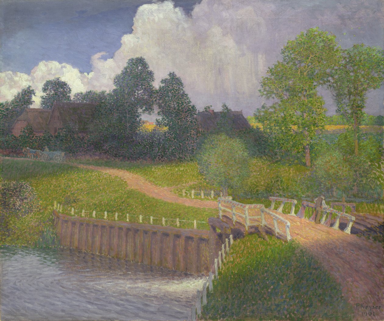 A wohldorfi zsilipkapu, 1901 alkotó: Jean Paul Kayser