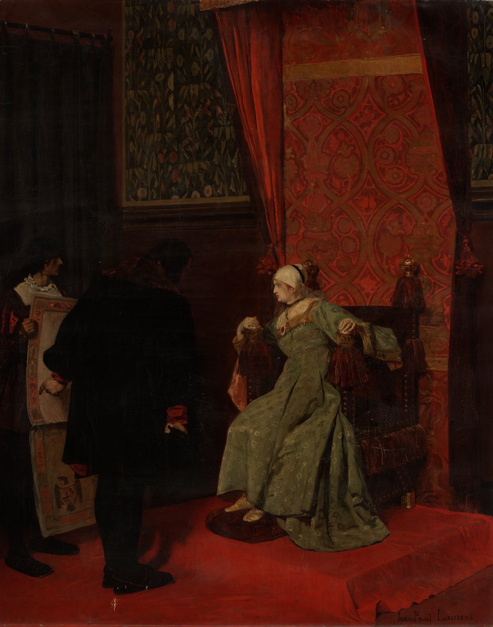 Kolumbusz Izabella előtt alkotó: Jean Paul Laurens