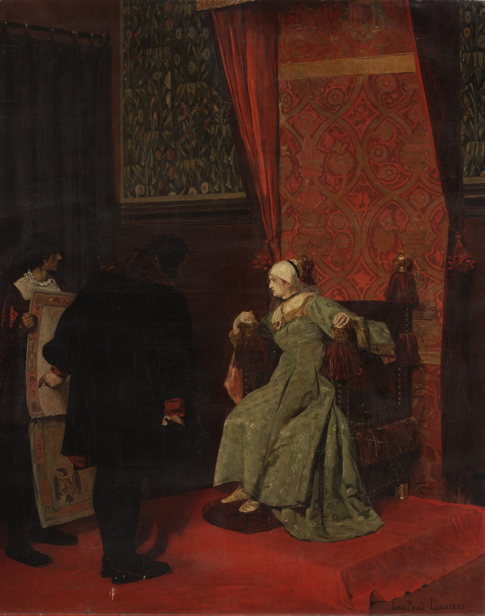 Kolumbusz Izabella előtt alkotó: Jean Paul Laurens