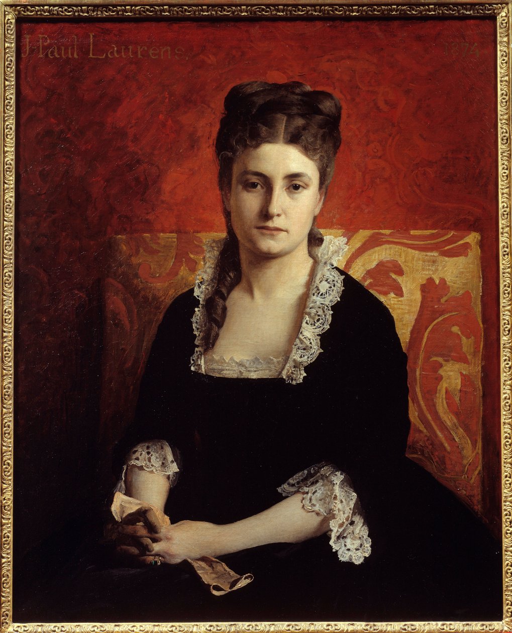 Női portré. Jean Paul Laurens festménye (1838-1921) alkotó: Jean Paul Laurens