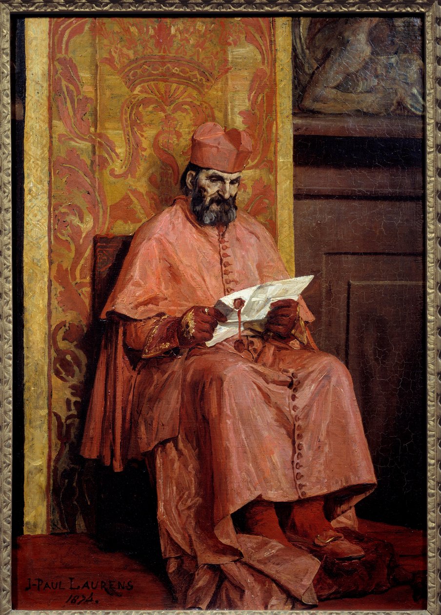A bíboros. Jean Paul Laurens festménye (1838-1921) alkotó: Jean Paul Laurens