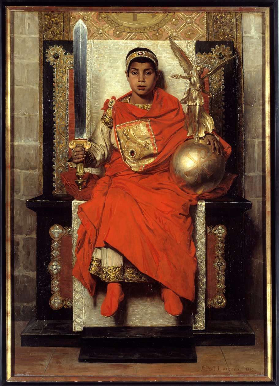 Az Alsó Birodalom: Flavius Honorius (384-423). A Nyugat első császárának (395-423) festménye, gyermek. Jean Paul Laurens festménye (1838-1921) alkotó: Jean Paul Laurens