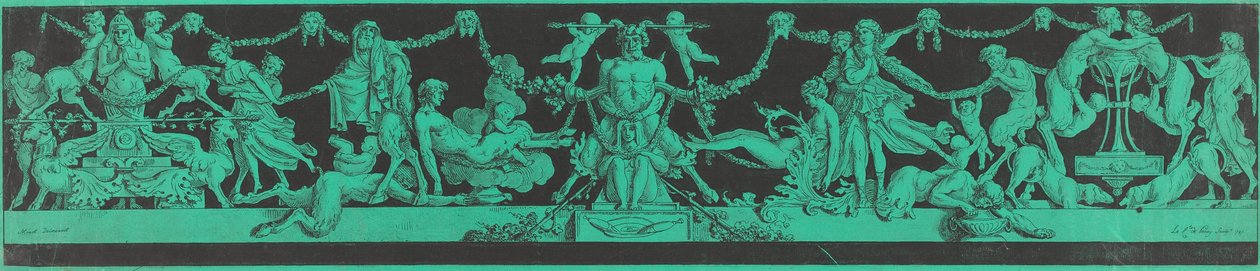 Bacchanale egyiptomi és klasszikus figurákkal alkotó: Jean Philippe Guy le Gentil, Comte de Paroy, after Charles Monnet