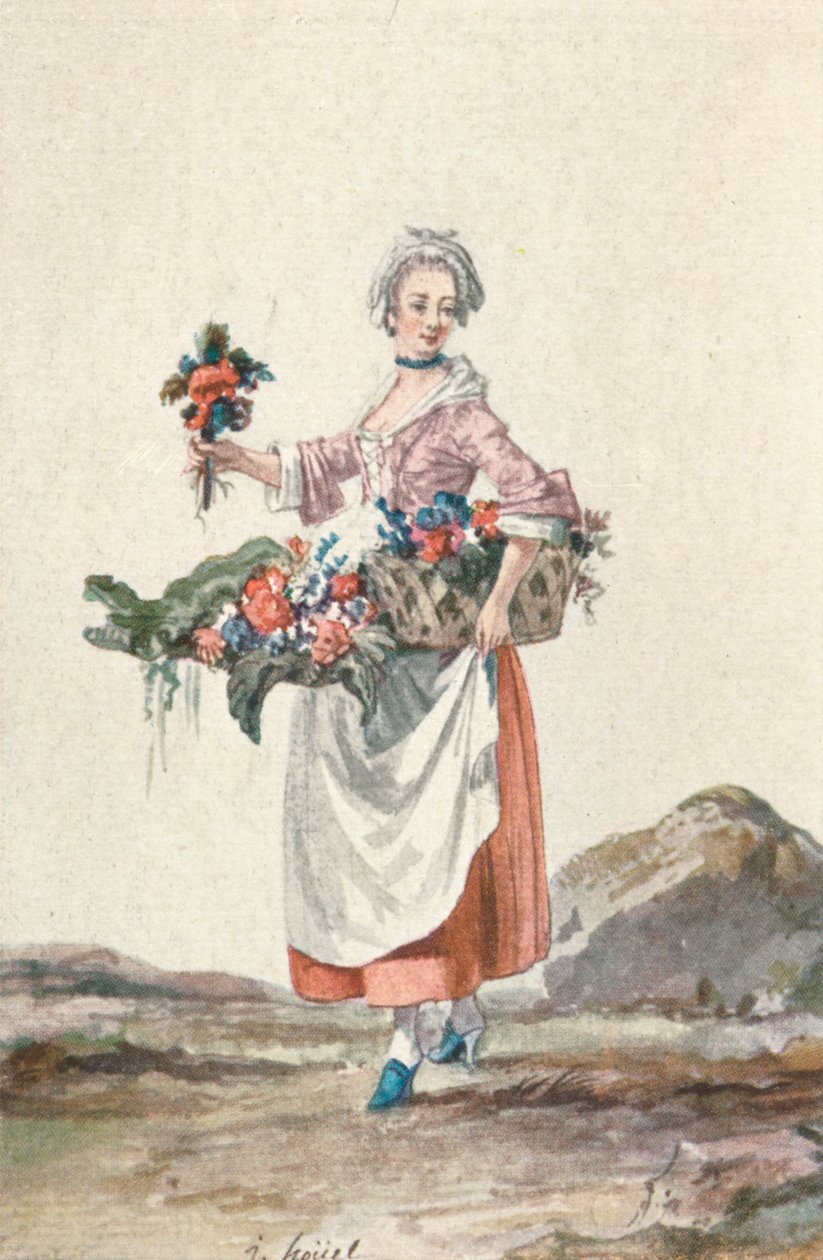 La Bouquetiere Garcon Cafetier, XVIII. század, 1903 alkotó: Jean Pierre Houel