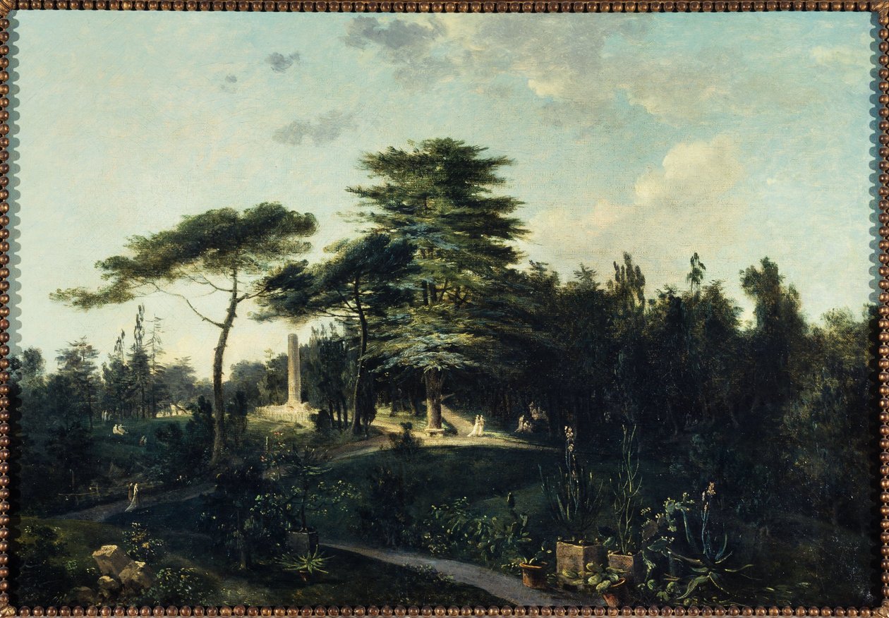 A libanoni cédrus a Jardin des Plantes-ban, 1800 körül (olaj, vászon) alkotó: Jean Pierre Houel