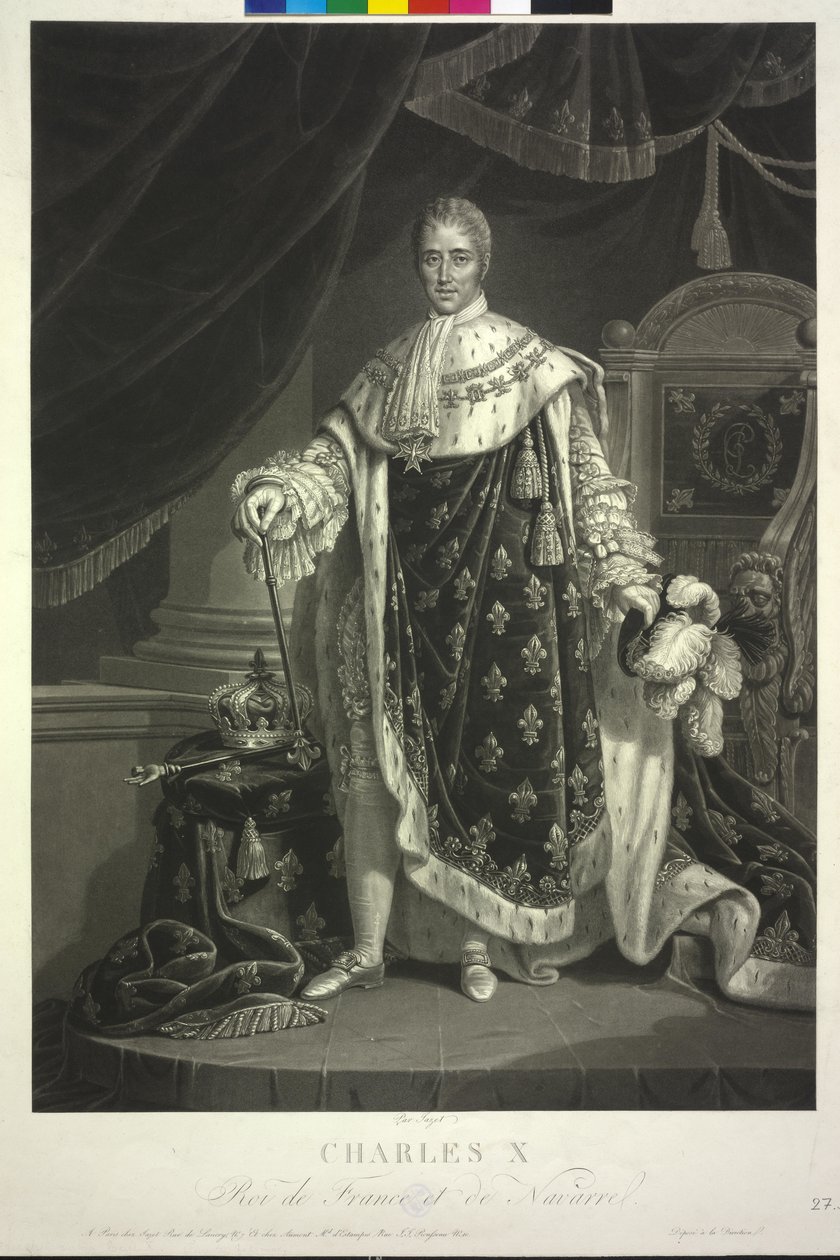 X. Károly francia király (akvatinta) alkotó: Jean Pierre Marie Jazet