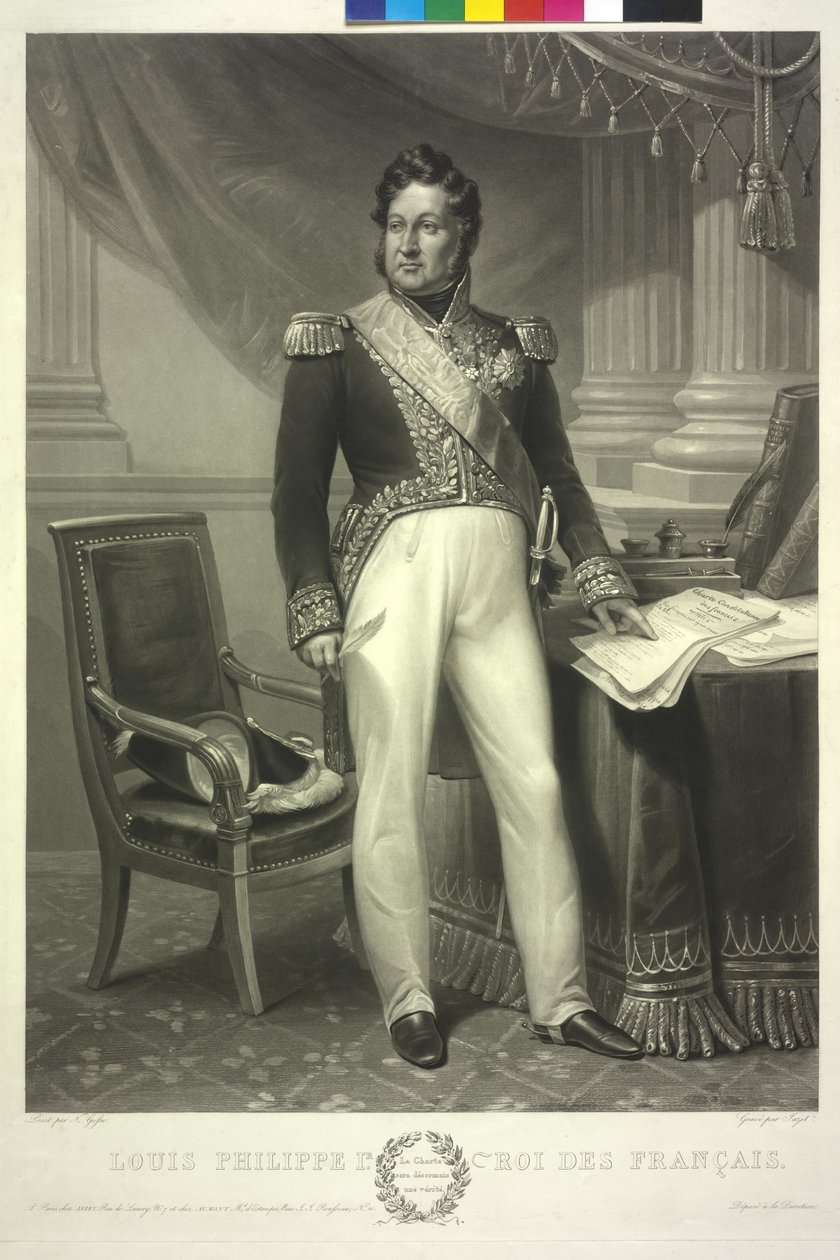 Lajos Fülöp francia király (aquatinta) alkotó: Jean Pierre Marie Jazet