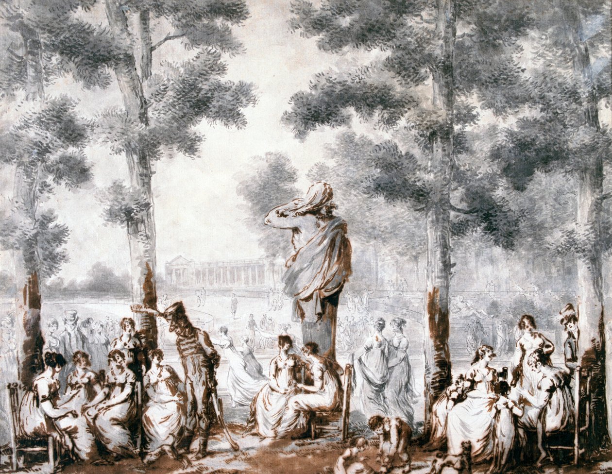 A Tuileriák terasza, 1807 alkotó: Jean Pierre Norblin de La Gourdaine