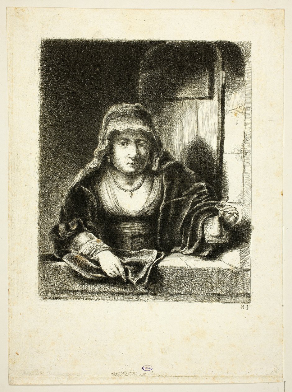 Nő az ablakban alkotó: Jean Pierre Norblin de La Gourdaine