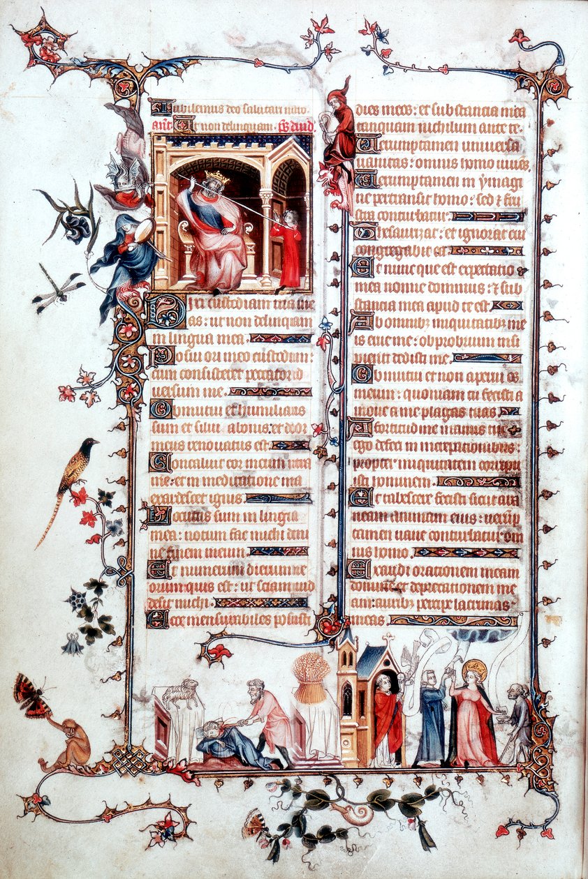 Oldal a Belleville-i breviáriumból 1323-1326 alkotó: Jean Pucelle