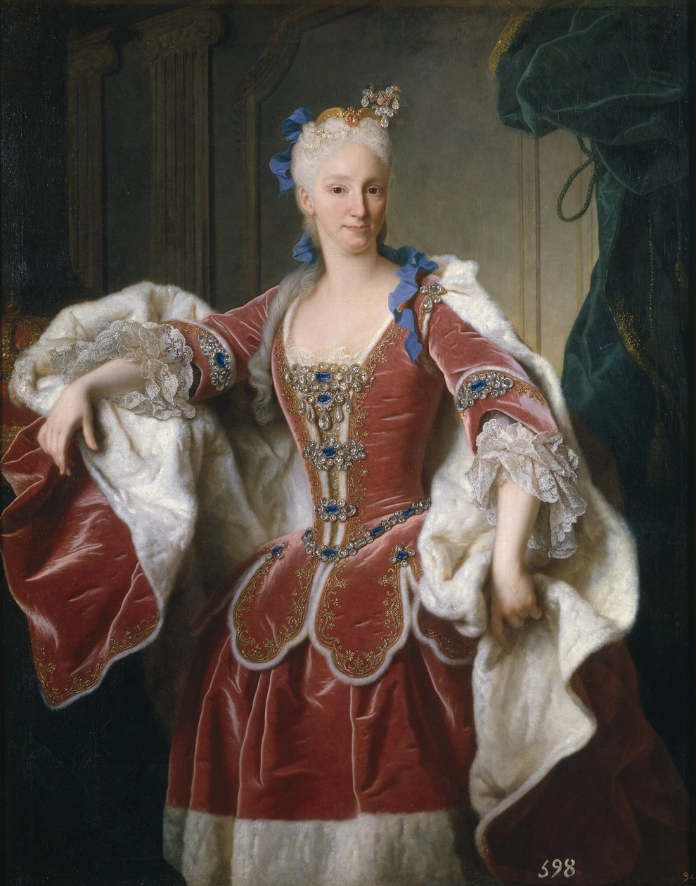 Erzsébet Farnese spanyol királynő hitvesének portréja, 1723 alkotó: Jean Ranc