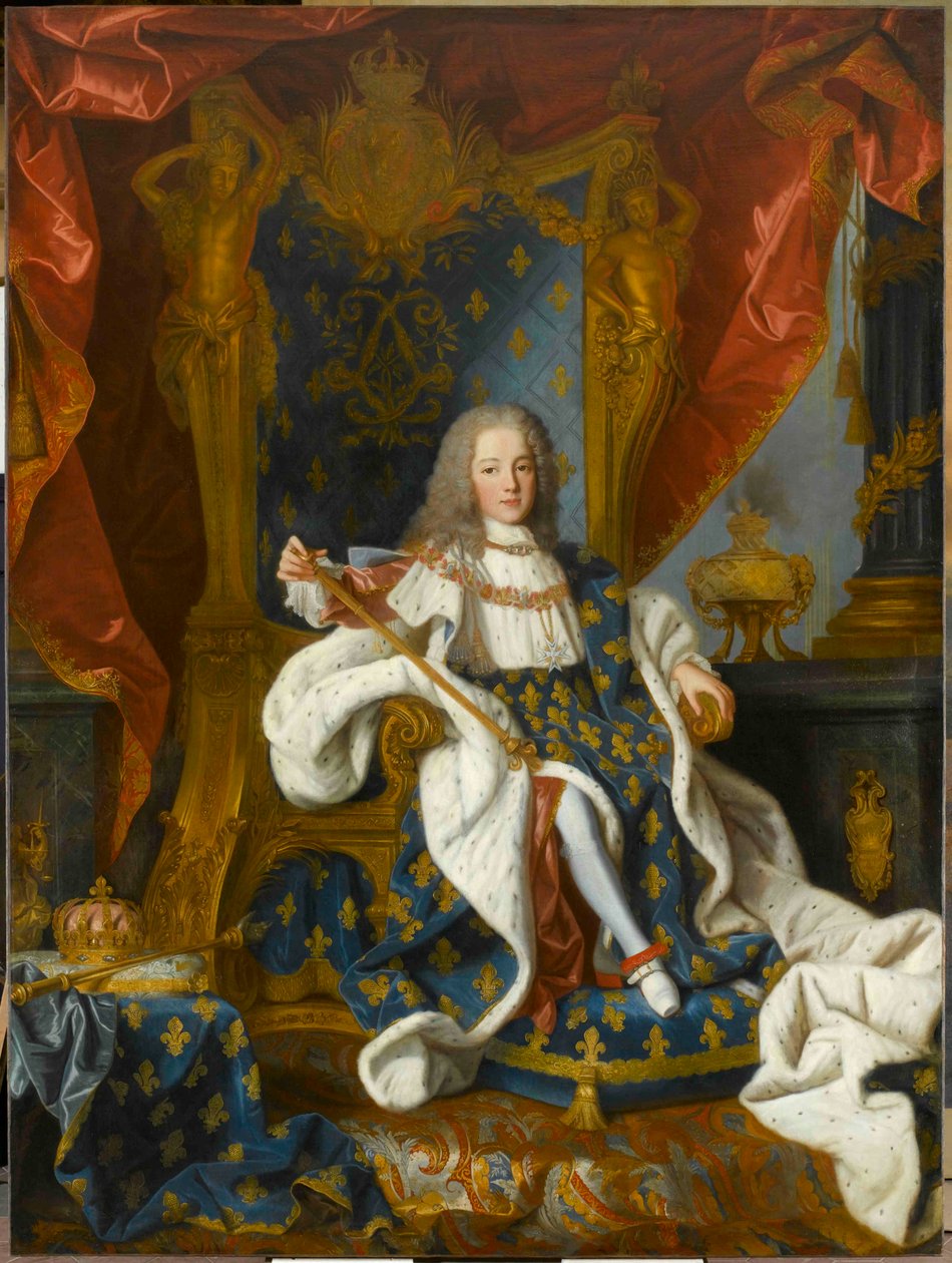 XV. Lajos 1710-1774 francia király portréja 9 évesen, 1719. alkotó: Jean Ranc