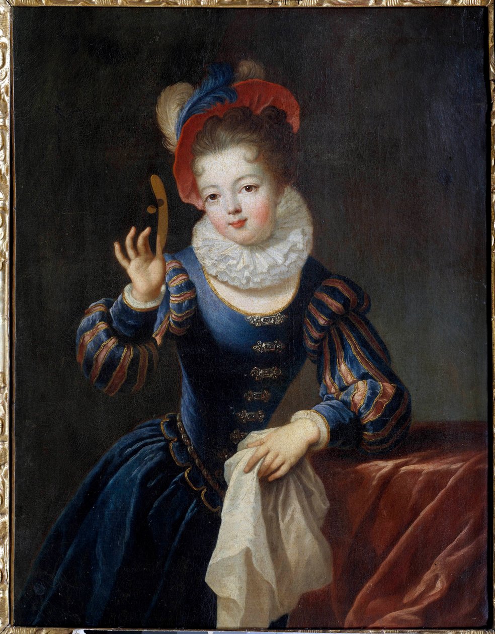 Fiatal lány maszkban Jean Raoux festménye (1677-1734) 18. század. alkotó: Jean Raoux